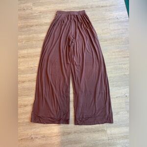 Women’s Self-Double Layer Dark Brown Pants Small